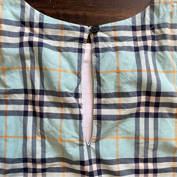 Burberry Mabel Blue Check Cotton Dress - Picture 9 of 13